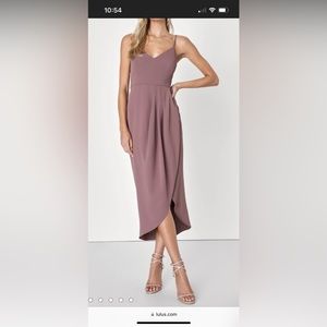 Wedding Guest Dress Mauve Midi